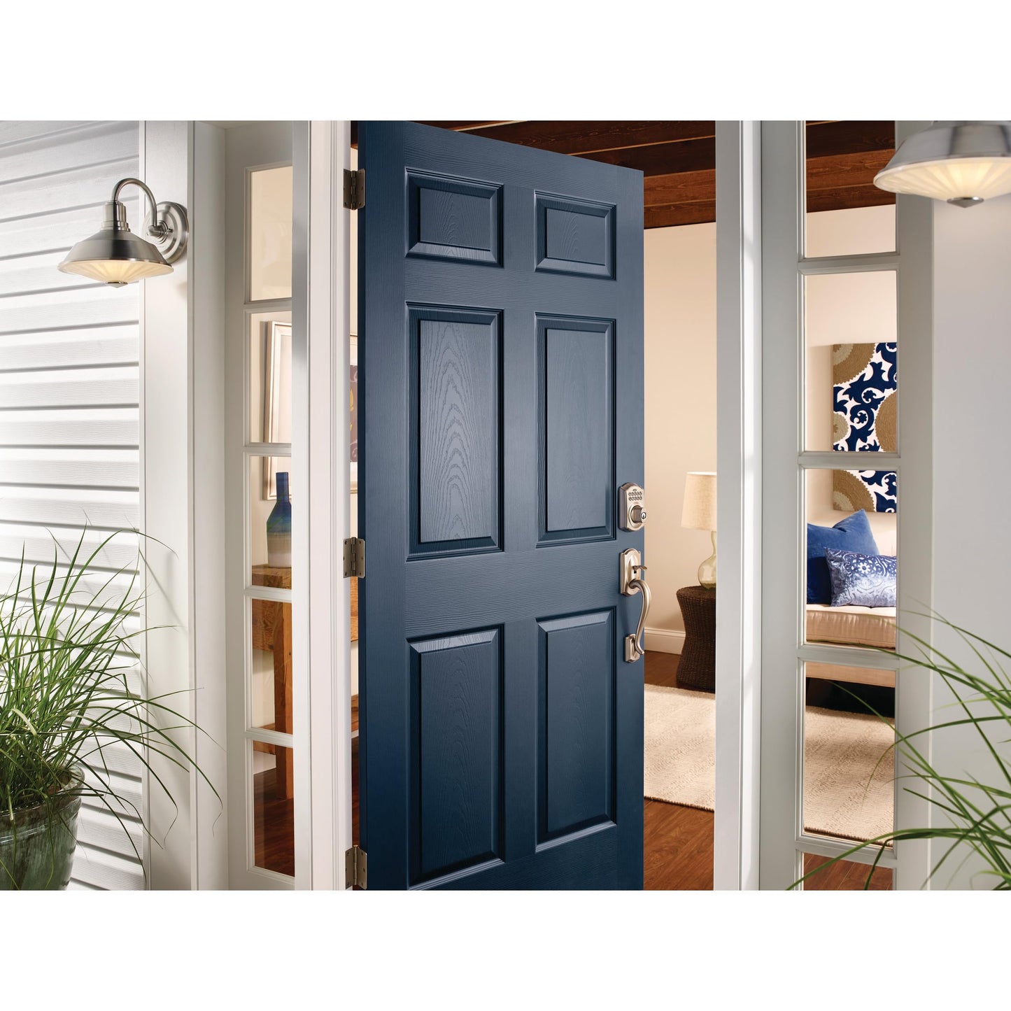 SCHLAGE BE375 CEN 622 Touch Keyless Touchscreen Electronic Deadbolt Lock, Matte Black