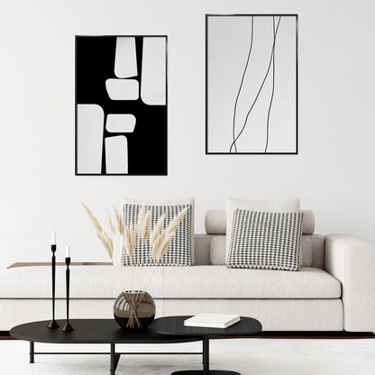 VIOLABBEY Black Poster Frame Set of 5 - 22.375 x 34 Inch Wall Mounting for Vertical or Horizontal Display