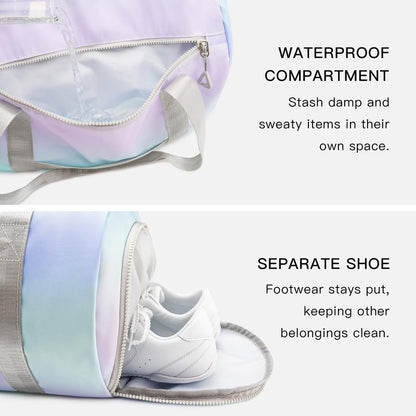 STELLE Dance Bag for Girls Ballet Bag Gifts for Girls Waterproof Sports Gymnastics Bag with Shoe Compartment Cheer Duffle Bag