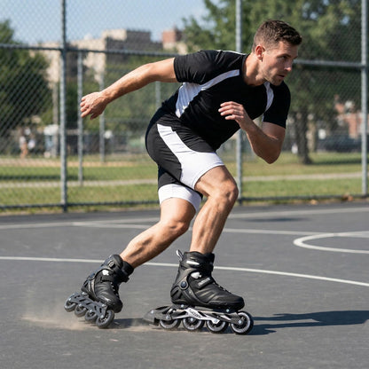 Nattork Adult Inline Skates for Men Women, Fitness Blades Roller with Aluminum Frame, PU Wheels and Breathable Mesh