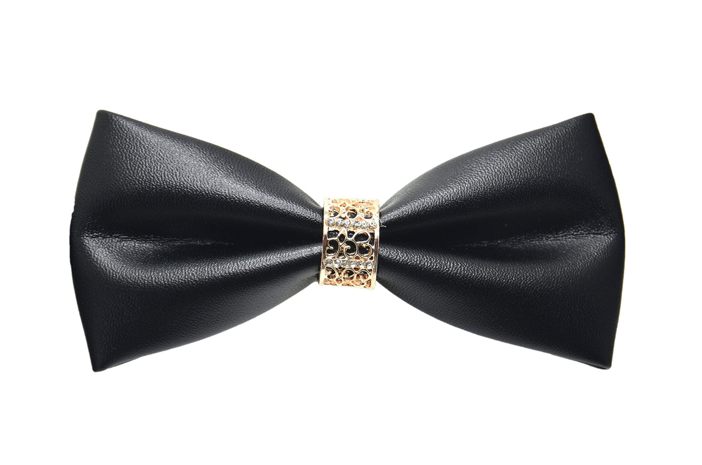 Cloud Rack Bow Tie Metal Ring Studded Leather Black