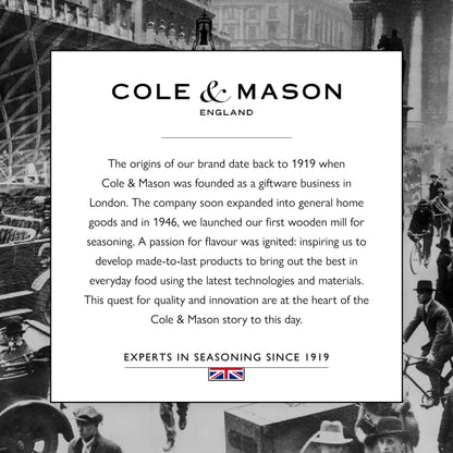Cole & Mason Derwent Pepper Mill - Refillable Pepper Grinder with Gourmet Precision Mechanisms - Kitchen Accessories for Cooking - Black Peppercorn Grinder for Seasoning - Pepper Mill, Stainless Steel