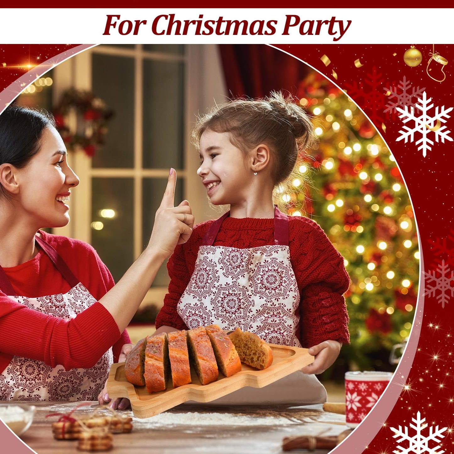 Sintuff 2 Pcs Christmas Charcuterie Board Xams Tree and Elk Shaped Bamboo Serving Tray Natural Wooden Snack Platters Cute Gifts Christmas Tree Platter for Christmas Party 11.8 x 7.9 In, 11.8 x 11.8 in