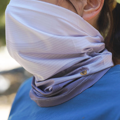 WHTE MOSS Cooling Performance Neck Gaiter & Headband – UPF 50+ Moisture-Wicking, Ultra-Soft, Breathable Sports Buff Face Mask for Men & Women, All-Season Sweatband (Mountain White)