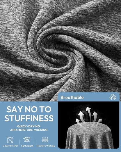 MCPORO Workout Shirts for Men Short Sleeve Quick Dry Athletic Gym Active T Shirt Moisture Wicking 5 Pack Black, Dark Grey, Dark Blue, Army Green, Wine Red X-Large