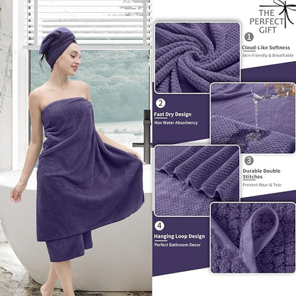 8 Piece Bathroom Towel Set |2 Oversized Large Bath Towels Sheet, 2 Hand Towels