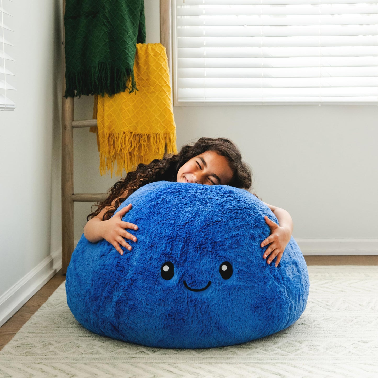 Big Joe Classic Bean Bag Chair, Mini Clouds Oat Smartmax, Durable Polyester Nylon Blend, 2 feet Round