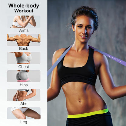 Resistance Loop Exercise Bands, Resistance Bands Exercise Bands for Home Fitness, Stretching, Strength Training, Physical Therapy,Elastic Workout Bands for Women Men Kids, Set of 5