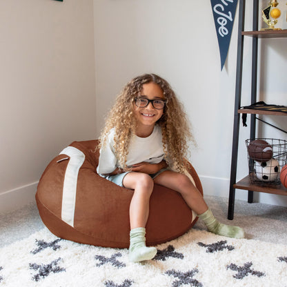 Big Joe Classic Bean Bag Chair, Mini Clouds Oat Smartmax, Durable Polyester Nylon Blend, 2 feet Round