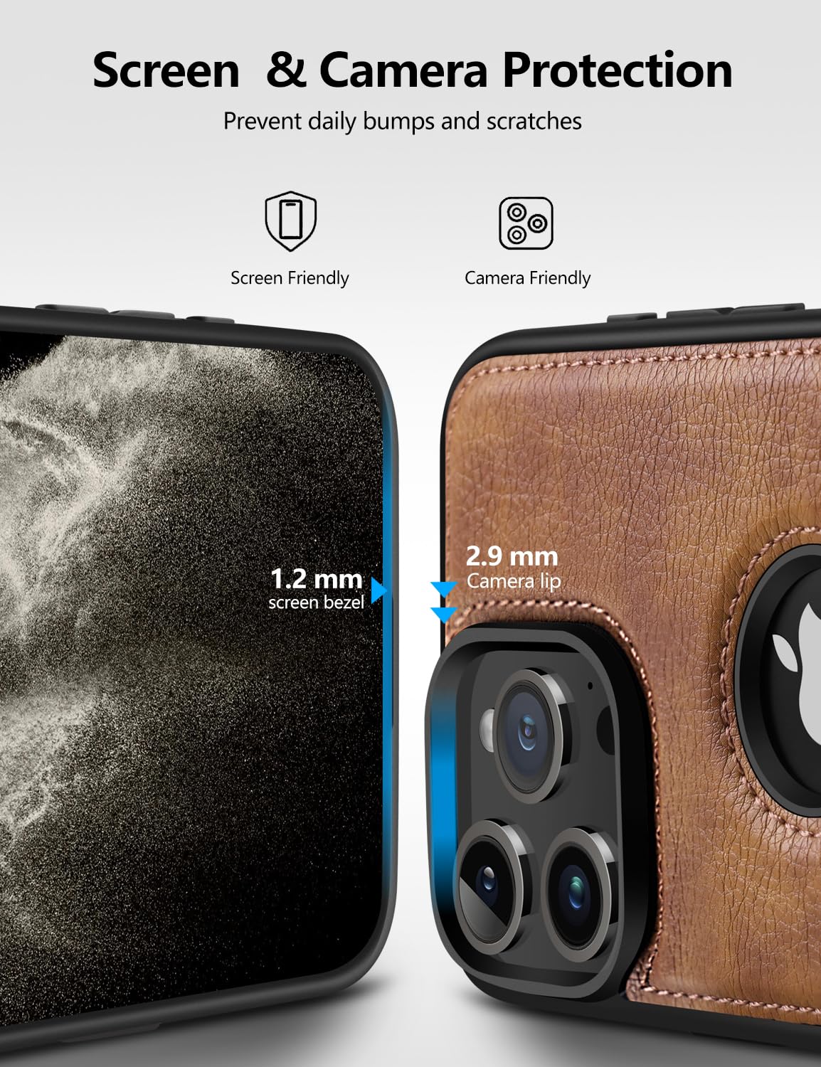 WTCASE Magnetic for iPhone 16 Pro Max Leather Case,Built-in Invisible Stand [Compatible with Magsafe] Protective Slim Kickstand Phone Cover Compatible with iPhone 16 Pro Max (2024) 6.9" (Brown)
