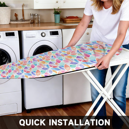 Ironing Board Cover 15"x54", Standard Size Replacement Iron Board Covers with Thick Padding, Heavy Duty Non-Slip Board Cover Fitted with Elastic Edges and Velcro Straps
