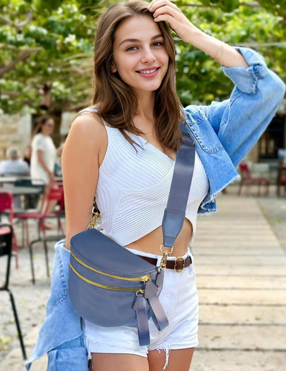 Spacious Nylon Crossbody Bag Bum Bag Handbags Wallets Purses Trendy Shoulder Bag for Women