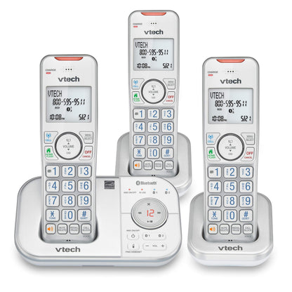 VTech VS112-4 Bluetooth 4 Handset Cordless Phone for Home with Answering Machine, Call Blocking, Caller ID, Intercom and Connect to Cell