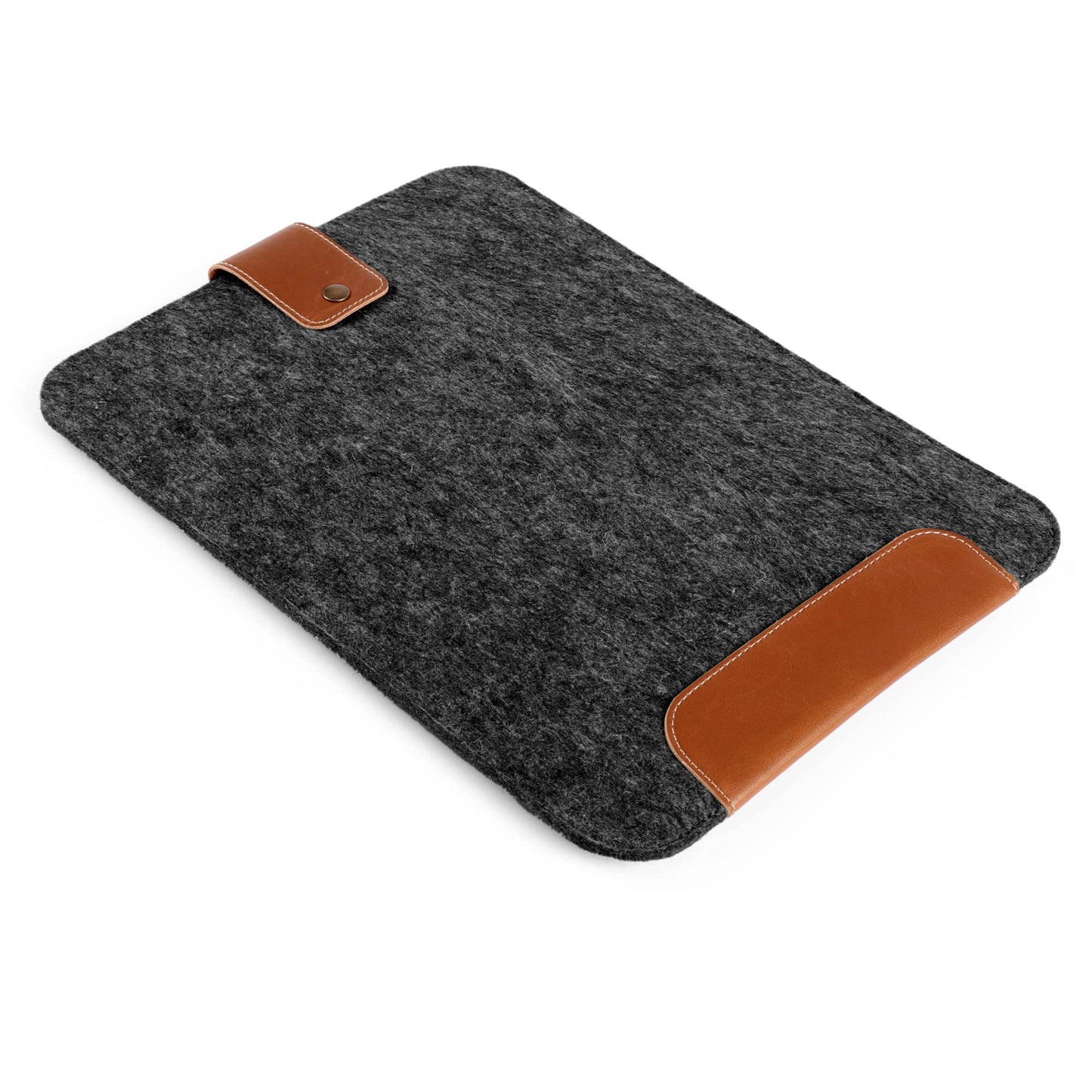 MegaGear 13" Genuine Leather & Fleece Slim MacBook Bag – Stylish & Protective Sleeve for MacBook Pro, MacBook Air, and Laptops