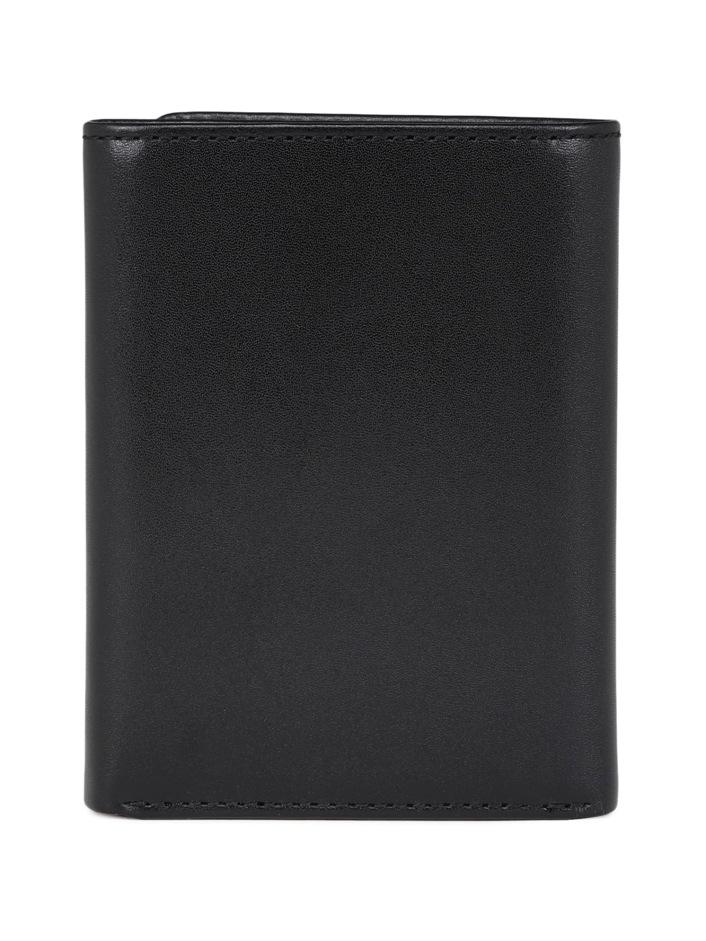 muzaf Trifold Premium Leather Wallet for Men with RFID Blocking (Black Red)