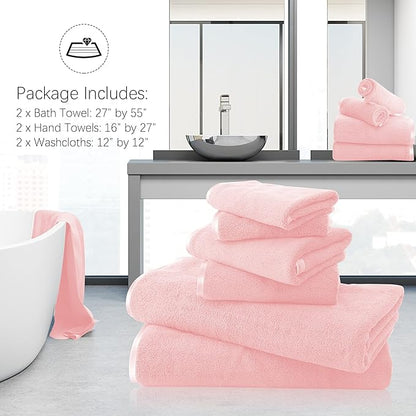 TENSTARS Luxury Silk Hemming Towel Set