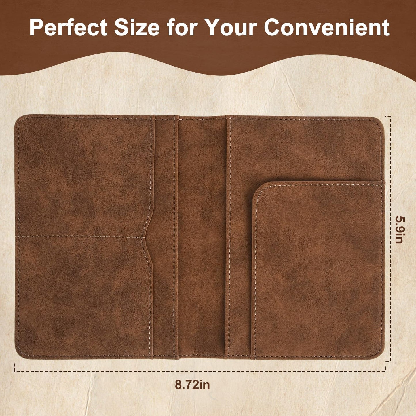 To My Grandson Gifts, Leather Passport Holder for Men Personalized Engraved Passport Holder,Birthday Christmas Gifts (I WISH YOU GRANDSON)