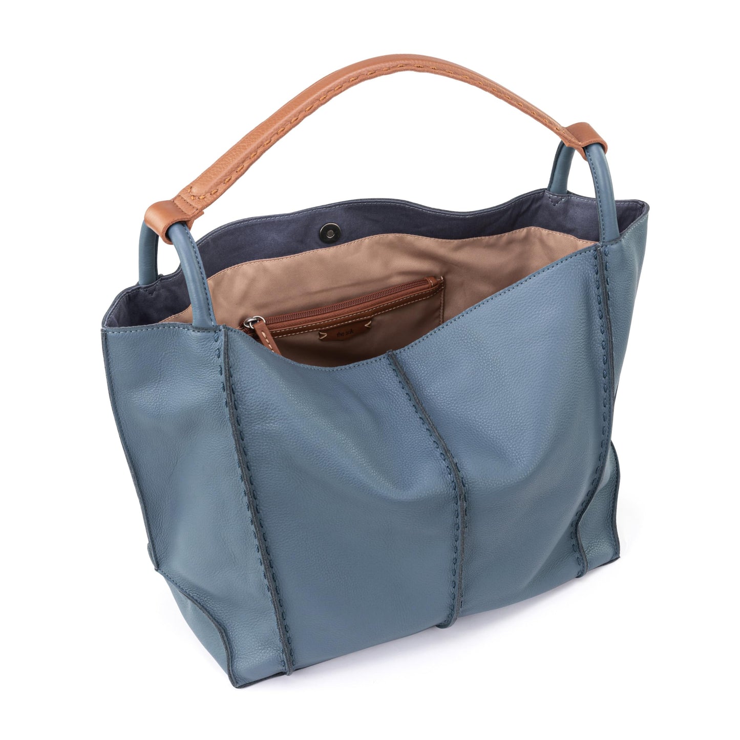 The Sak Los Feliz Large Tote Bag - Premium Leather Handbag With Stylish Design For Everyday - Roomy, Durable, Lined Purse With Shoulder Bag Strap, Zipper Pocket for Tavel, Beach Bag