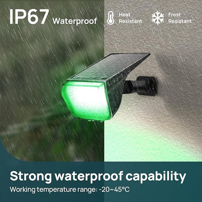 Linkind RGB Solar Christmas Lights Outdoor Spotlights IP67 Waterproof 10 Lighting Modes Solar Color Changing Lights Outdoor for Yard Garden Landscape Christmas Decorations (Multicolor, 6 Pack)