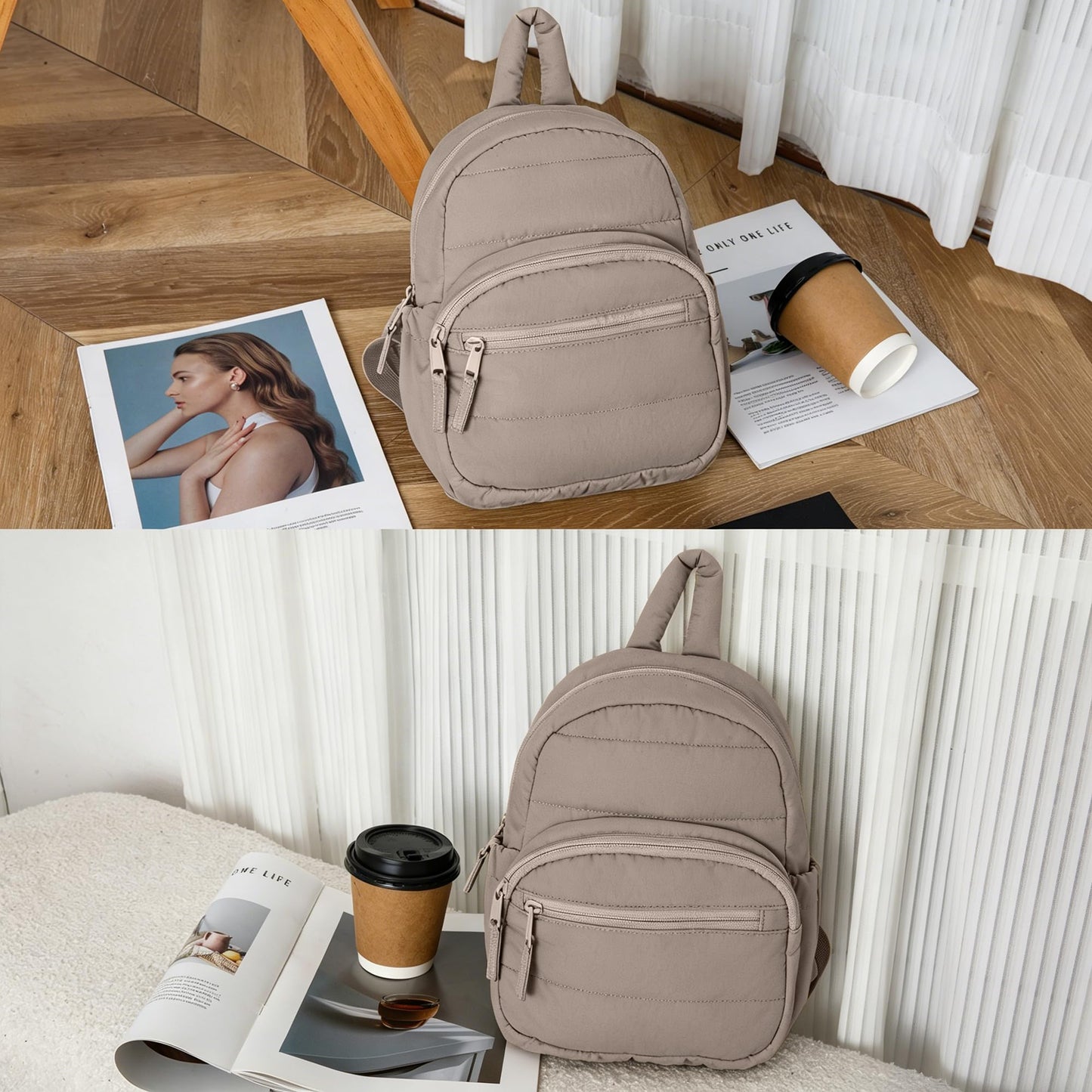 G.Z.LANKIN Lightweight Mini Backpack for Women,Taslan Durable Daypack,Casual Travel Backpack with Adjustable Straps for Daily,Travel