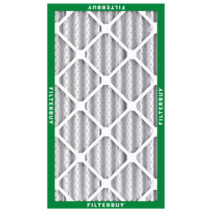 Filterbuy 12x24x4 Air Filter MERV 8 Essential Dust & Allergy Defense (4-Pack), Electrostatic Pleated HVAC AC Furnace Filters Replacement, Made in USA (Actual Size: 11.50 x 23.38 x 3.63)