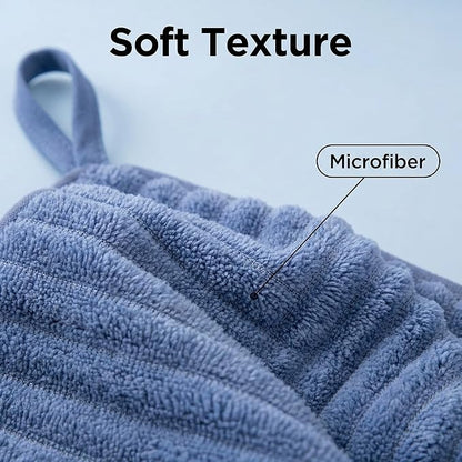 4PCS Blue Microfiber Hand Towels