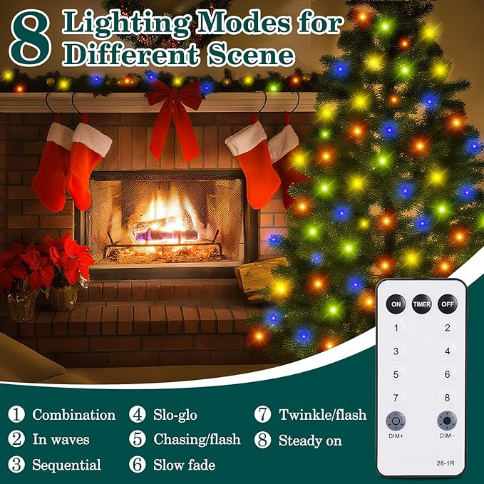 HYH Christmas Lights 1300 LED 426FT Outdoor Waterproof Christmas String Lights Connectable Fairy Tree Xmas Long Light Decorations with Remote Plug in for Indoor Party Yard Garden-Multicolored
