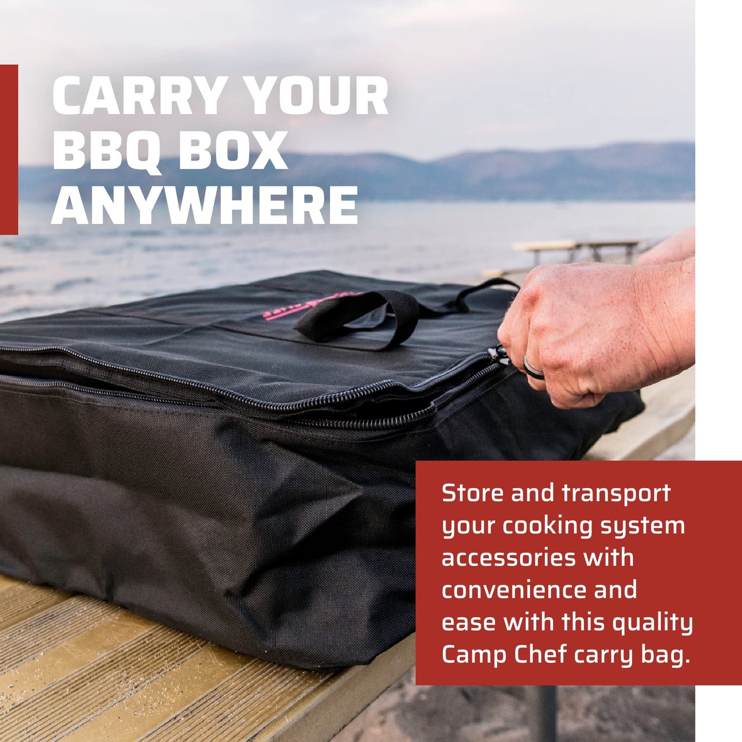 Camp Chef Accessory Carry Bag - Camp Gear Bag for Outdoor Cooking Equipment & Camping Gear - 16" x 24", beige