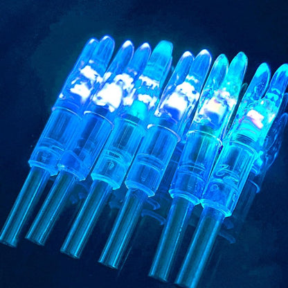 Lighted Arrow Nocks - 12-Pack or 6-Pack | .244/6.2mm Archery Nocks with Screwdriver for Hunting