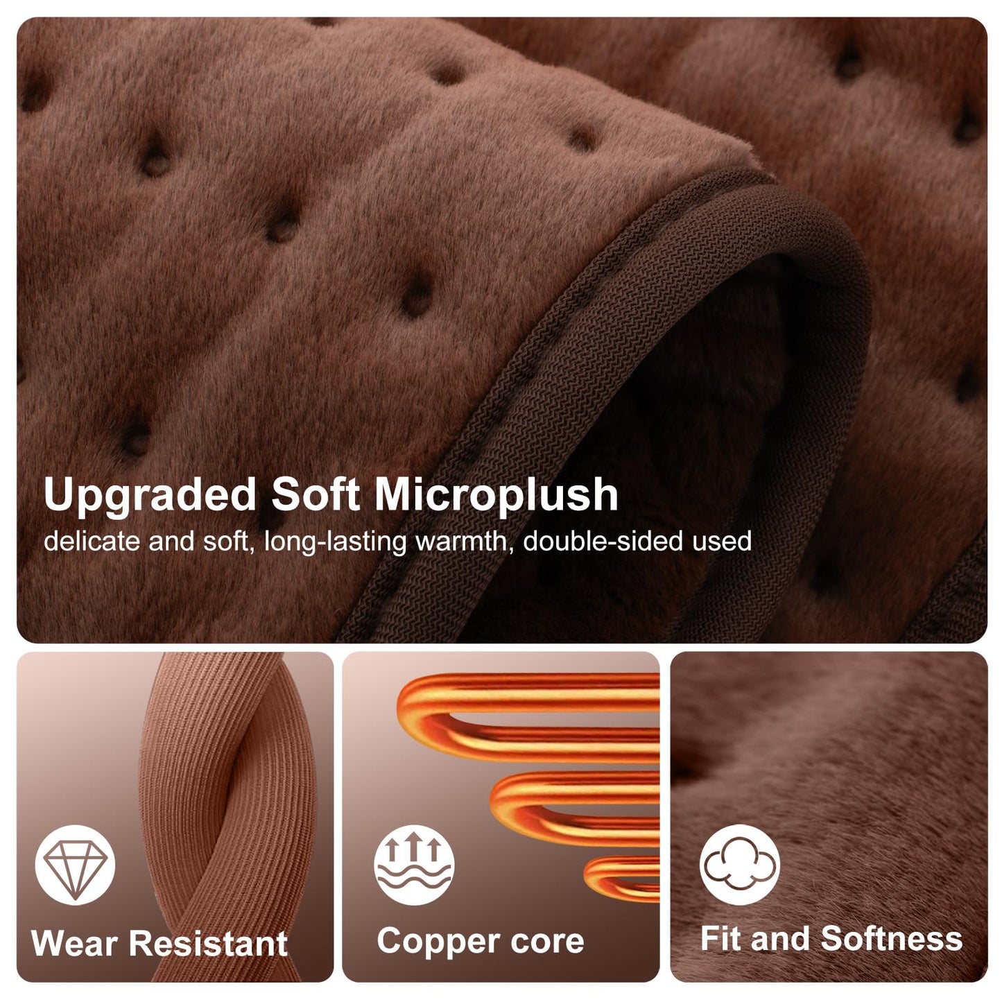 Heating pad for Back, Neck, Shoulder, Cramps and Leg Pain Relief, Heat Pads Christmas Gifts for Women, Men, Mom, Dad, Auto-Off,Machine Washable,Moist Dry Heat Options,Extra Large 12"x24"