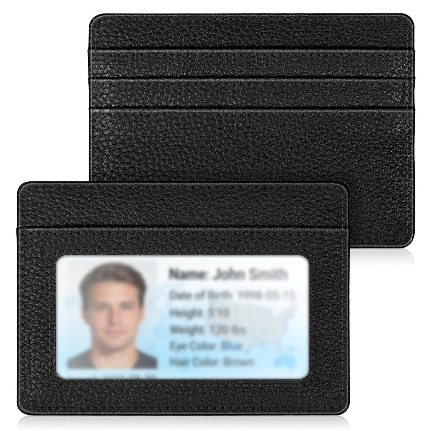 FINTIE Slim Minimalist Front Pocket Wallet, RFID Blocking Credit Card Holder Card Cases with ID Window for Men Women, Black