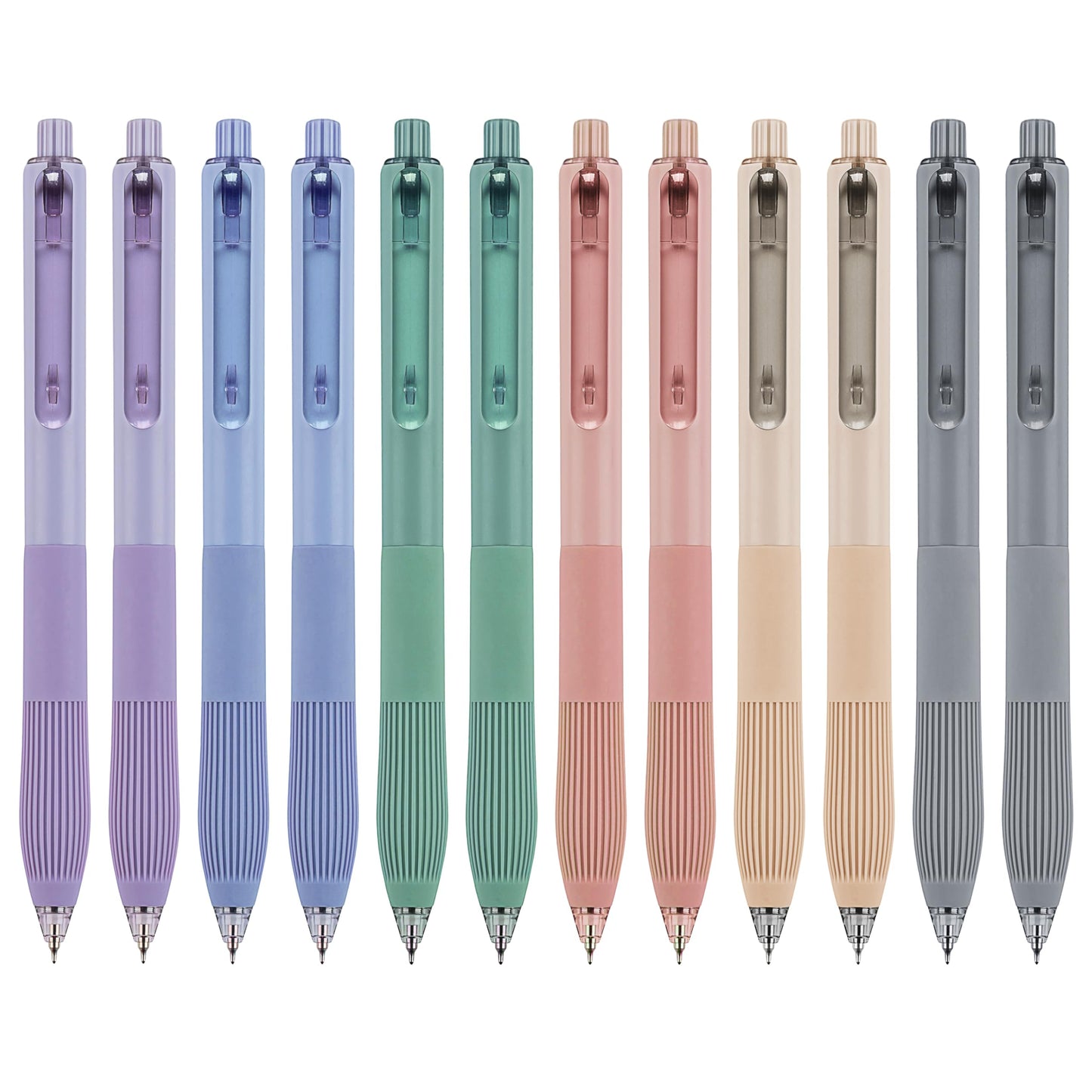 Linbsunne Gel Pens Black Ink Pens for Office 0.5mm Fine Point Pens Smooth Writing Retractable Work Pen (12-count)