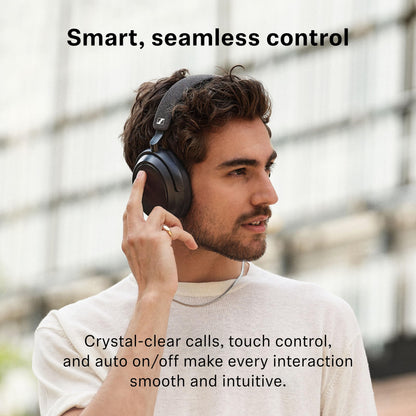 Sennheiser Momentum 4 Wireless Noise Cancelling Headphones - Bluetooth Headset for Crystal-Clear Calls with Adaptive Noise Cancellation, Over-Ear Headphones, 60h Battery Life, Folding Design, Black