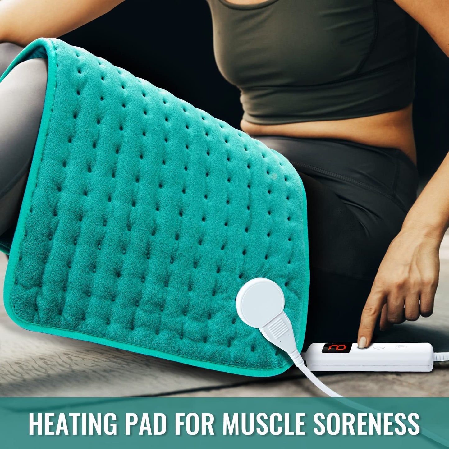 Electric Heating Pad – Alleviates Back, Neck & Shoulder Pain | Moist & Dry Heat Options | Auto Shut Off | Gifts for Women, Mom, Wife, Men and Parents – Mothers Day, Christmas and Everyday Use