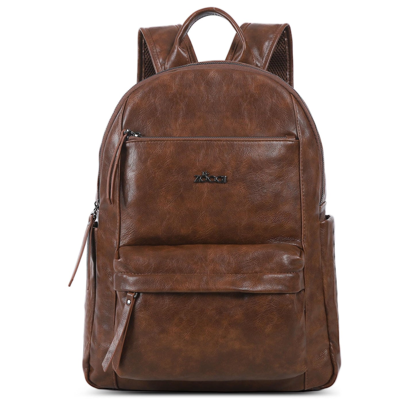 ZOCAI Large Leather Backpack Purse for Women – Vegan Retro Leather Travel Backpack for Women with Compartment, Multiple Pockets Roomy Large Capacity Daypack for Work Traveling.