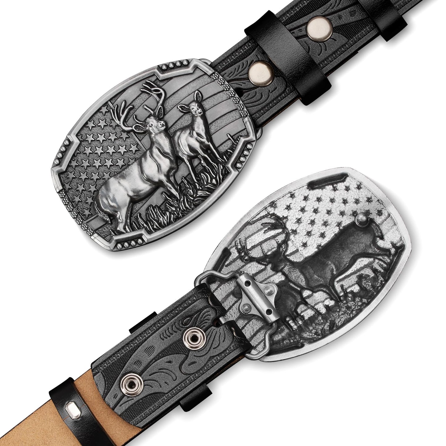 Western Cowboy Leather Belt for Men Women Cowgirl, Mens Buckle Belt for Jeans, Country Belt, Men's Gifts