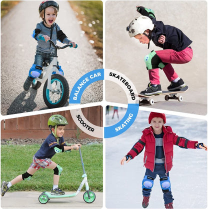 Kids Knee Pad Elbow Pads for Roller Skates Cycling BMX Bike Skateboard Inline Rollerblading, Skating Skatings Scooter Riding Sports