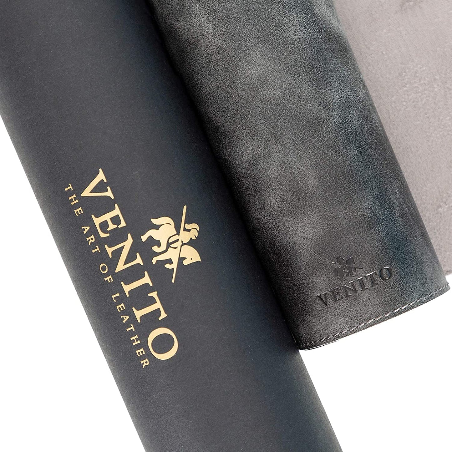 Venito Premium Leather Desk Pad Mat (31.5 X 14.6 inch) - Medium Desk Mat for Keyboard and Mouse Home Office Accessories (Faded Gray)*