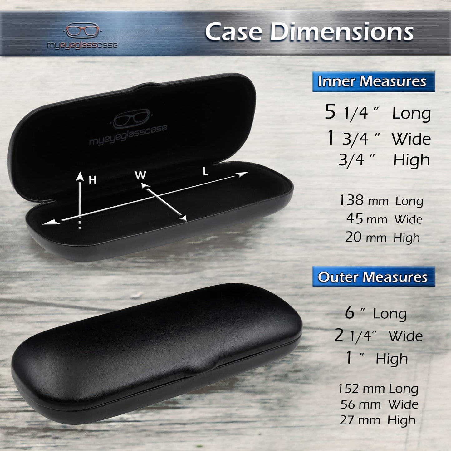 SMALL/NARROW/SLIM Hard Shell Eyeglass Case – Small Protective Glasses Case with Microfiber Pouch & Cleaning Cloth fit readers and reading frames (S5 Classic Black)