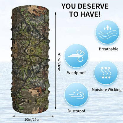 Valvphora 2 Pack Forest Camo Neck Gaiter Face Mask, Deer Duck Hunting Accessories Gifts for Men,Gator Neck is Used for Hunting