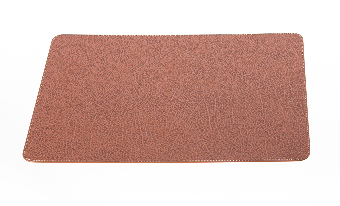 Nikalaz Set of 4 Placemats and 4 Coasters Made of Recycled Leather (18''x13'', Dirty Brown)