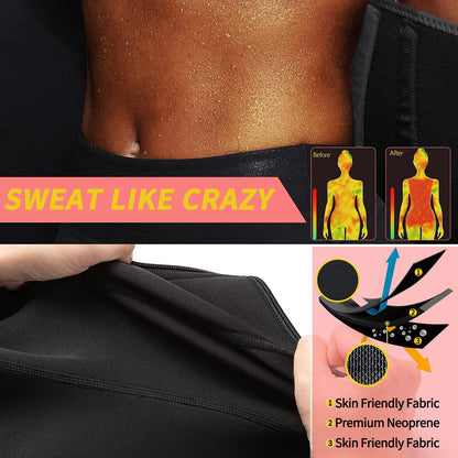 KIWI RATA Neoprene Sauna Waist Trainer Corset Sweat Belt with 2 Straps for Women Plus Size Compression Gym Workout Trimmer,#2 Hooks Black,X-Small