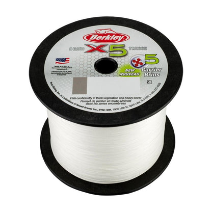 Berkley x5 Braid Superline, Low-Vis Green, 30-Pound Break Strength, 328yd Fishing Line, Suitable for Freshwater and Saltwater Environments