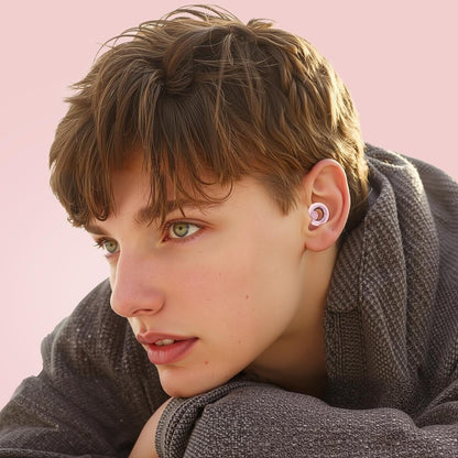 LOETRUY Ear Plugs for Sleeping Noise Cancelling - Reusable Silicone Earplugs for Concert, Motorcycle, Sports and Festivals, 30dB Noise Reduction, Washable Hearing Protection - Pink