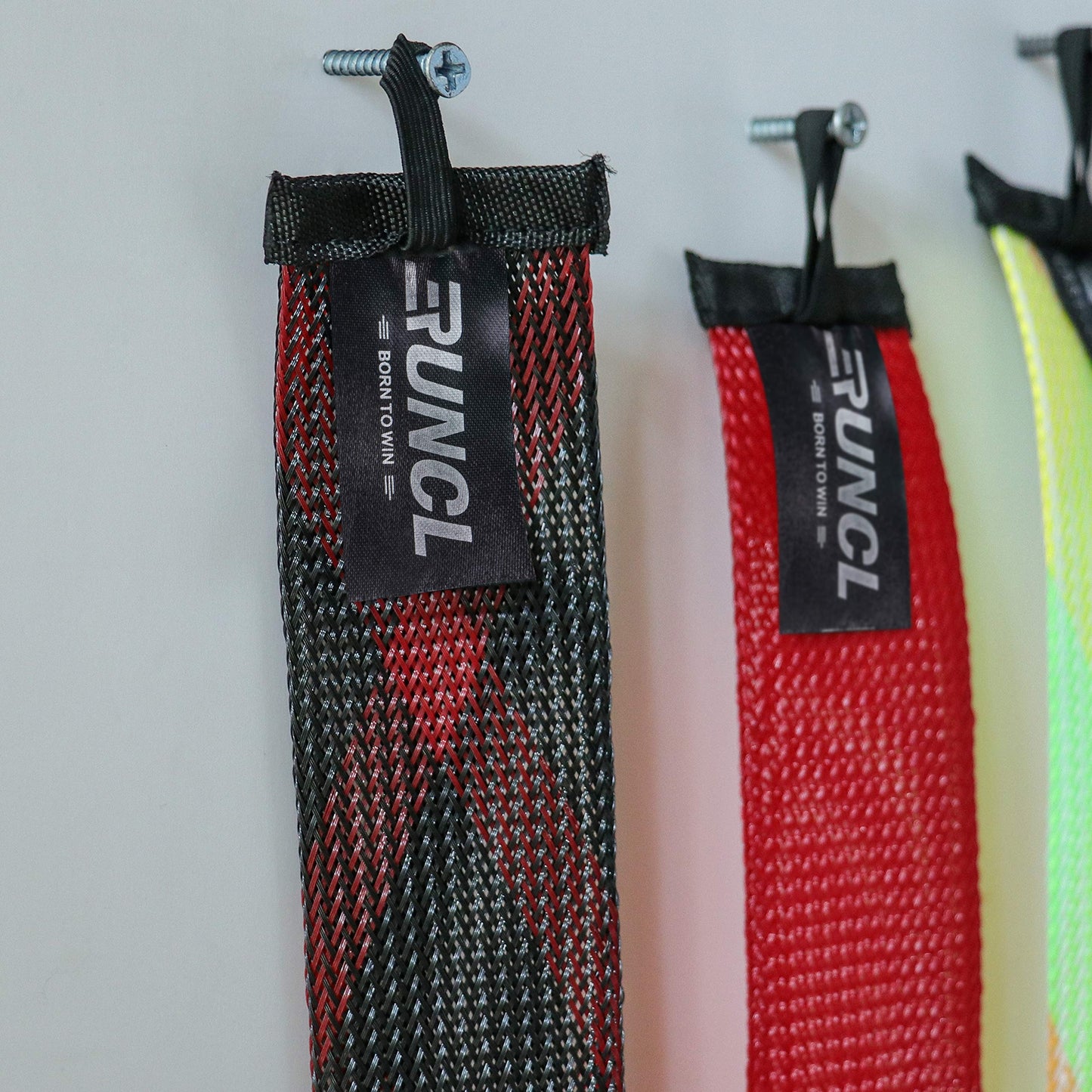RUNCL Spinning Rod Socks, Fishing Rod Sleeves, Fishing Pole Sleeves (Red&Black, 2pcs)