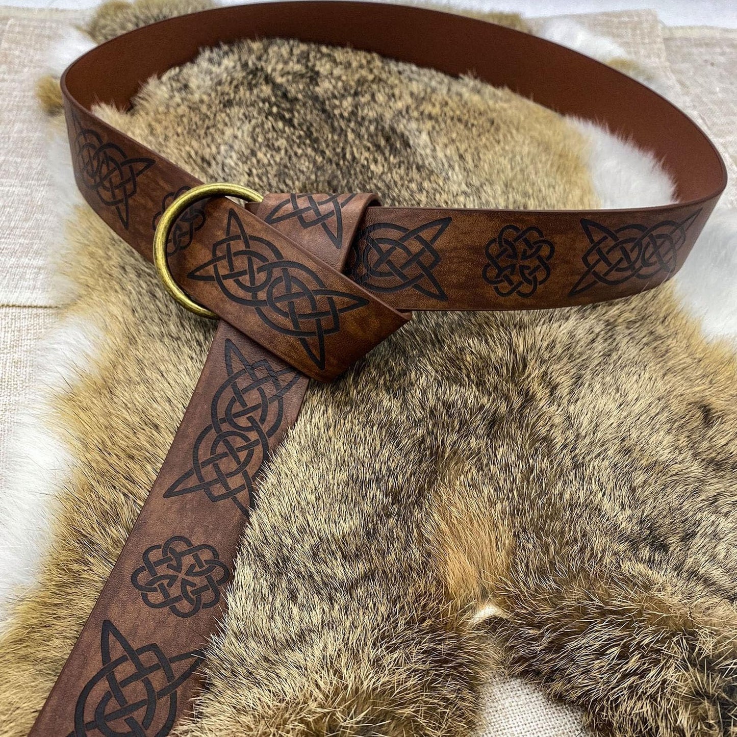 KOTORA Pirate Costume Pirate Head Scarf Bandanas Belt Waist Sash Medieval Belt Pouch Coin Purse Leather Hook Festival Sets (Pattern02 Brown)