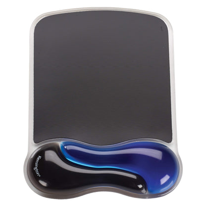 Kensington 62401 Duo Gel Wave Mouse Pad Wrist Rest, Blue