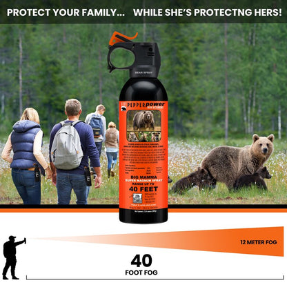 UDAP 18CP Super Magnum Bear Spray, Multi,13.4oz