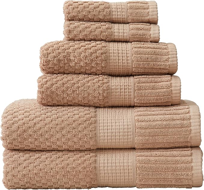 NY Loft 100% Cotton Towel Set 6 Piece Towel Set | Super Soft & Absorbent