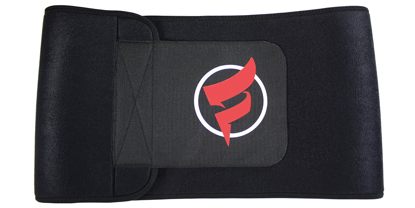 Fitru Waist Trimmer Sauna Ab Belt for Women & Men - Waist Trainer Stomach Wrap